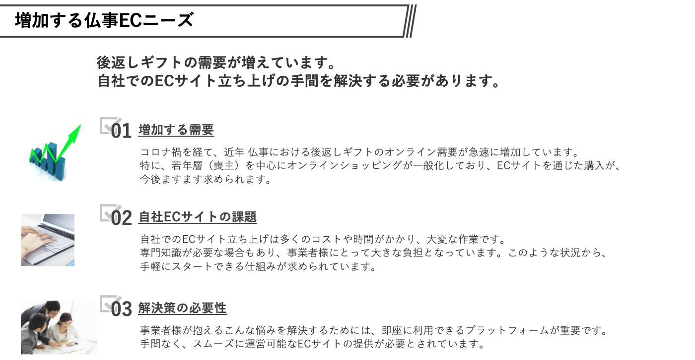 増加する仏事ECニーズ
