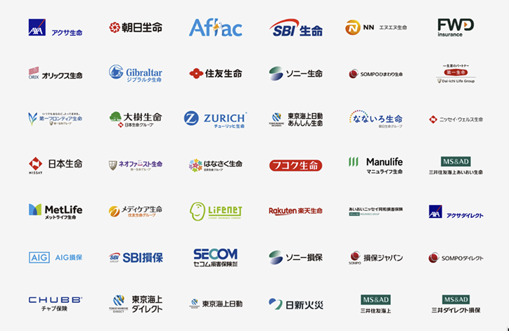 生命保険・損害保険43社を取り扱い