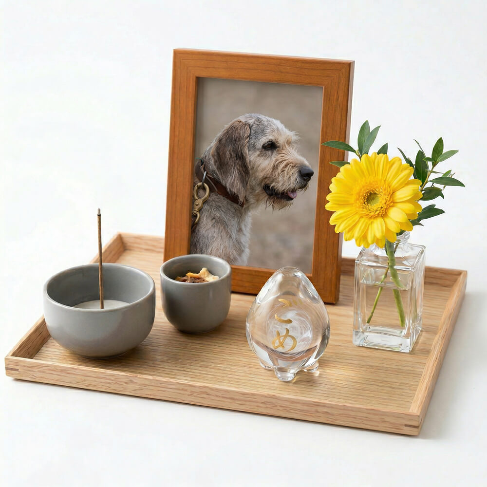 ガラス位牌と仏壇.